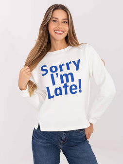 Ecru-blue sweatshirt with Kailee inscription S