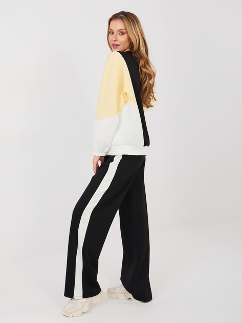 Czarny casualowy komplet z bluzą bez kaptura RUE PARIS