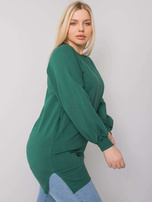 Ciemnozielona gładka bluza plus size Toledo