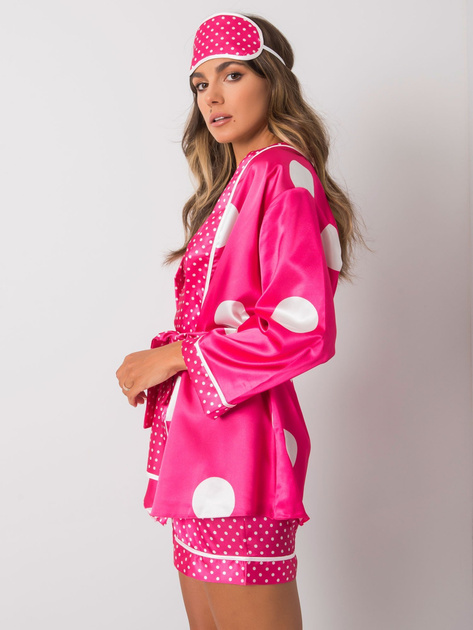 Fuksjowy damski komplet nocny