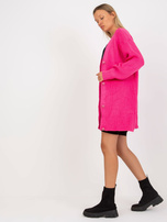 Hurt Fluo różowy długi sweter rozpinany z guzikami RUE PARIS 