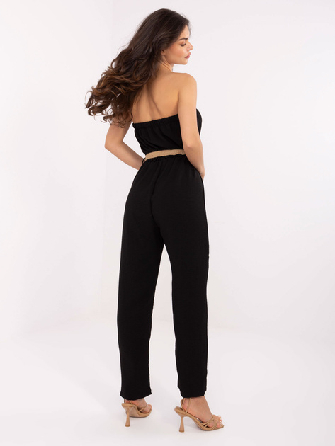 Czarny kombinezon bez rękawów Felippa RUE PARIS