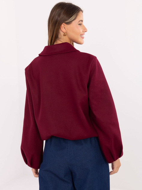 Burgundowa damska kurtka typu baloon RUE PARIS