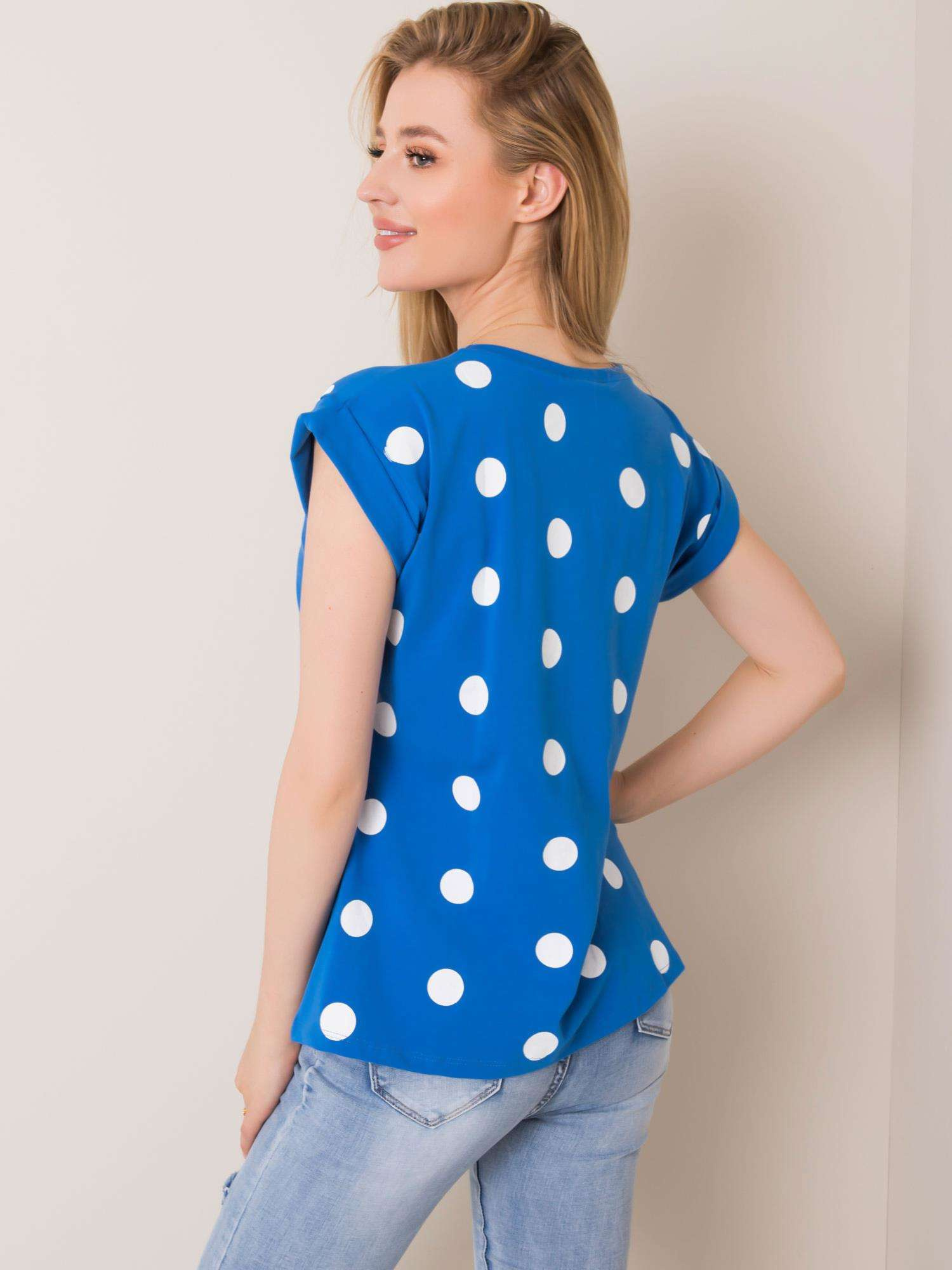 Niebiesko-biały t-shirt Catrina RUE PARIS