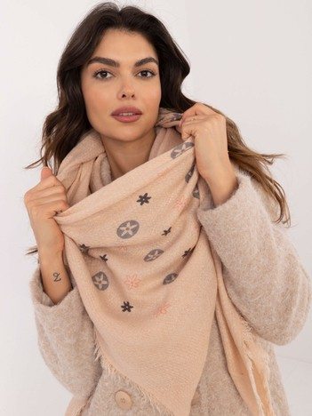 Hurt Damen Schal in hellpeach mit Druck.