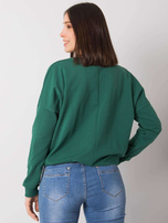 Dunkelgrünes Plus-Size-Shirt mit Print von Juliee.