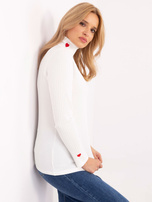 Hurtownia Ecru bawełniana bluzka w prążek 