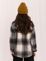 Horčicová dámska čiapka beanie s prevrátením.