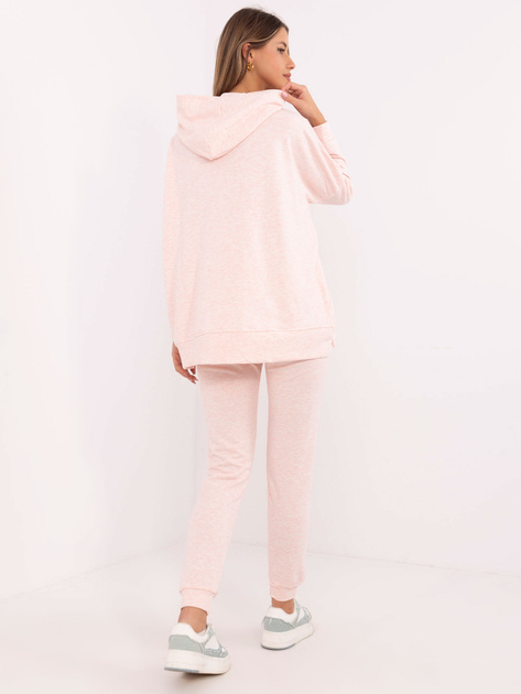 Hurt Jasnoróżowy melanżowy komplet basic z bluzą oversize