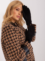 Hurt Czarne ocieplane rękawiczki damskie