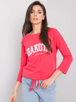 Koralowa bluzka z nadrukiem Rosita RUE PARIS