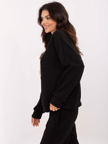 Hurt Czarna damska bluza z naszywką w kształcie serca