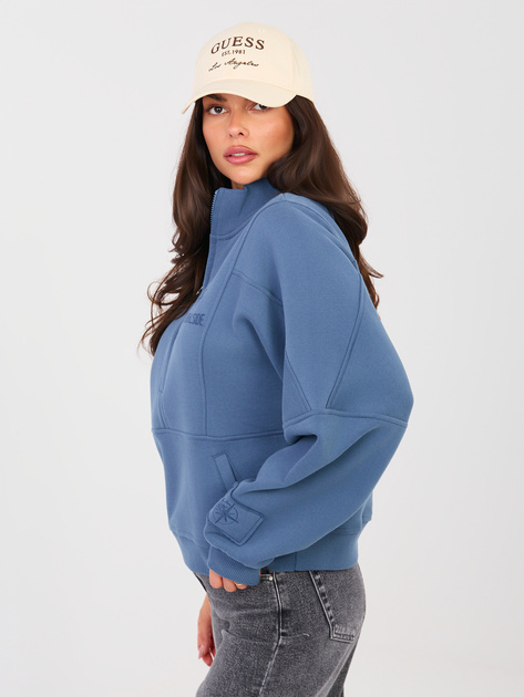 Brudnoniebieska dresowa bluza ze stójką NATURAL SIDE