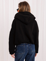Schwarzer Hoodie mit Stickerei Michelle RUE PARIS.