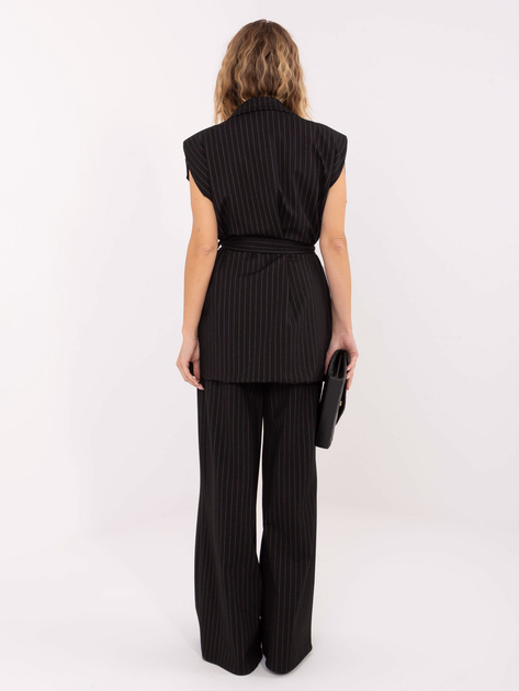 Czarna kamizelka z poduszkami na ramionach RUE PARIS