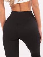 Hurt Czarne sportowe legginsy basic z wysokim stanem