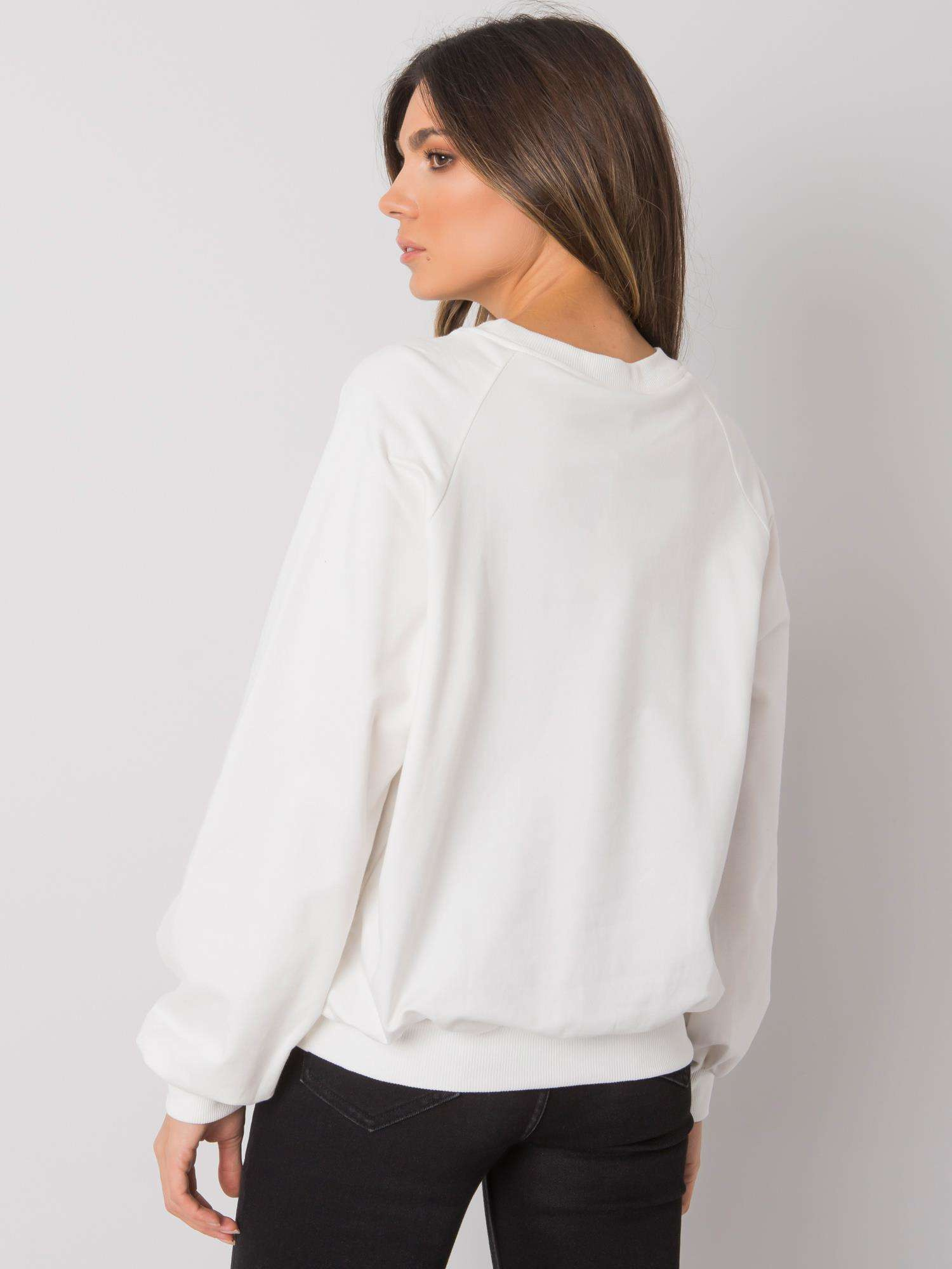 Ecru women's sweatshirt without a hood Harriette RUE PARIS.