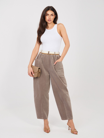 Fango sztruksowe spodnie z kieszeniami RUE PARIS