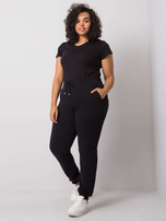 Czarne spodnie dresowe plus size Beatriz