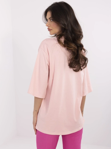 Hurt Jasnoróżowy damski t-shirt z napisem Limoncello