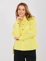 Żółta rozpinana koszula z bawełny 