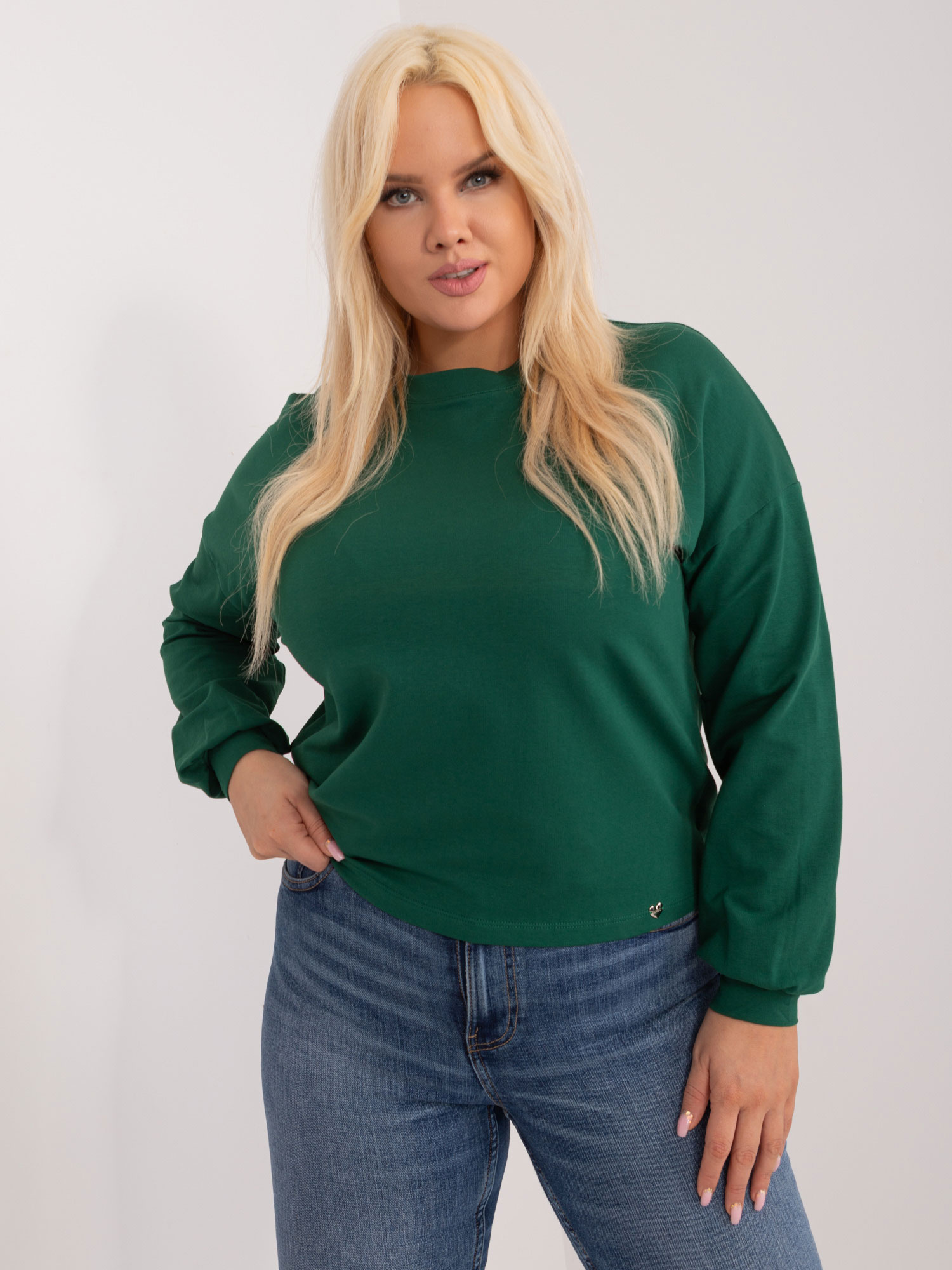 Tamsiai žalia plus size palaidinė Florentia.