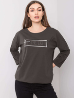 Dunkelkhaki-Bluse Gladys.