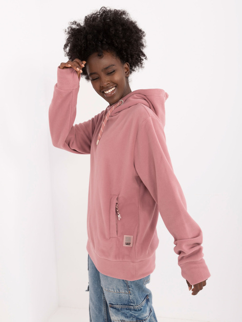 Hurtownia Brudnoróżowa bluza kangurka z polaru SUBLEVEL