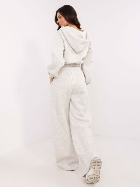 Hurt Jasnoszary melanżowy komplet basic z zamkiem na dekolcie