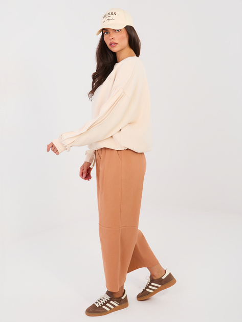 Ceglaste jeansowe spodnie typu culotte RUE PARIS