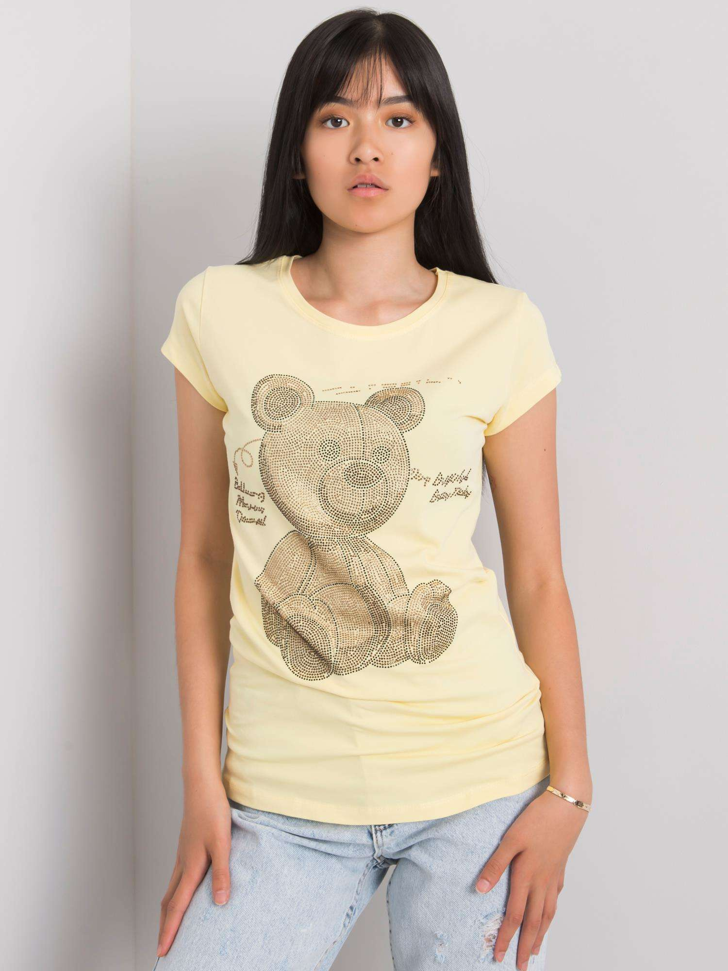 Light yellow t-shirt with Misha applique