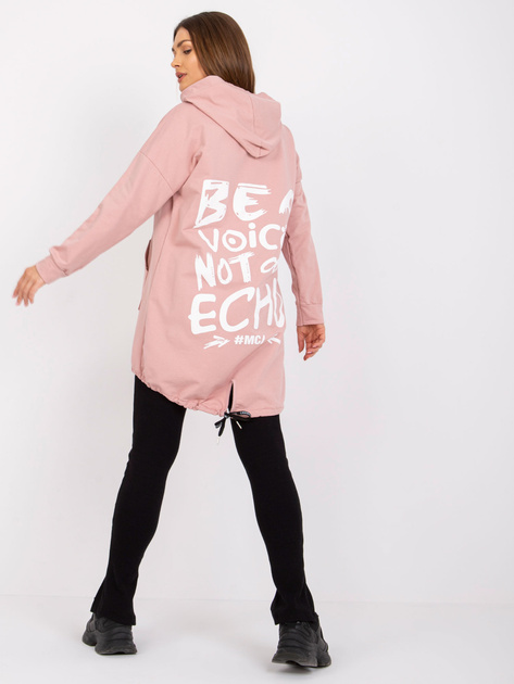 Brudnoróżowa bluza damska z nadrukiem na plecach Sophie