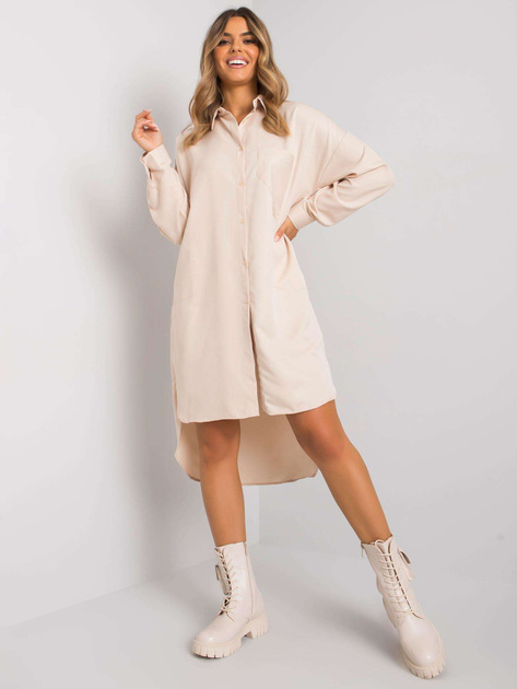 Beżowa koszula z kieszeniami Iliyana