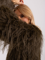 Hurtownia Khaki futrzana kurtka przejściowa z podszewką