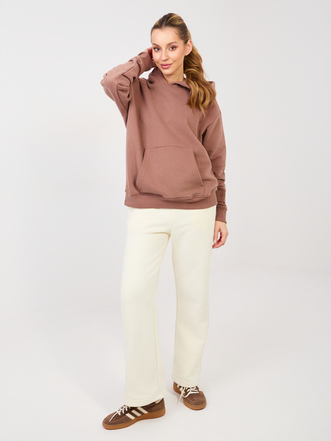 Brązowa dresowa bluza kangurka NATURAL SIDE