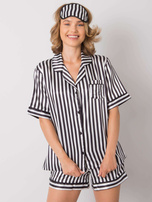Black and White Striped Sleeping Set