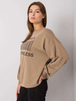 Ciemnobeżowa bluza z nadrukiem Basile