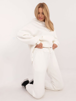 Hurtownia Ecru dresowy komplet basic z ociepleniem