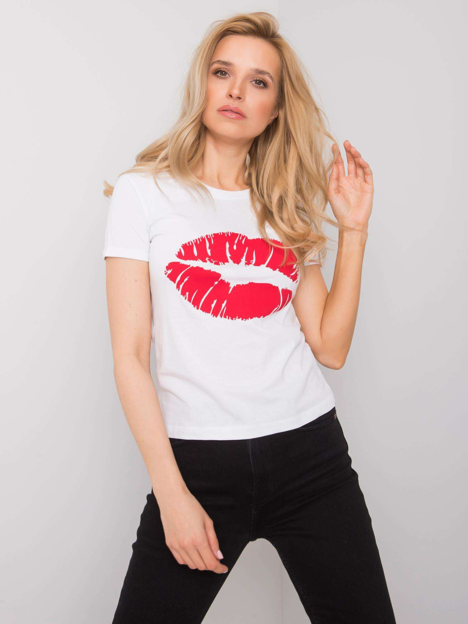Biały t-shirt z nadrukiem Tiziana OCH BELLA