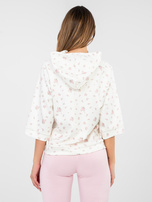 Ecru damska bluza z rękawem 3/4