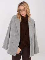 Szaro-biała casualowa marynarka z kaszmiru 