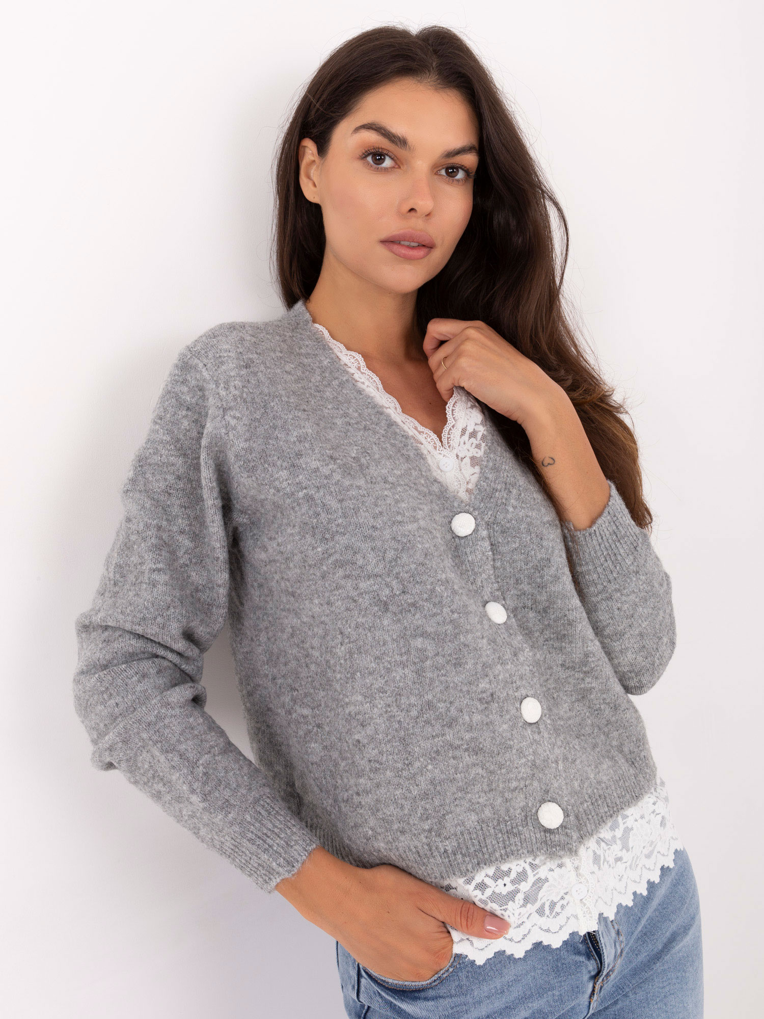Sweter szary