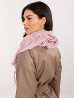Brudnoróżowa damska chusta z drapowaniem