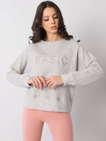 Light grey melange sweatshirt Veronica
