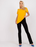 Ciemnożółty t-shirt damski Fire