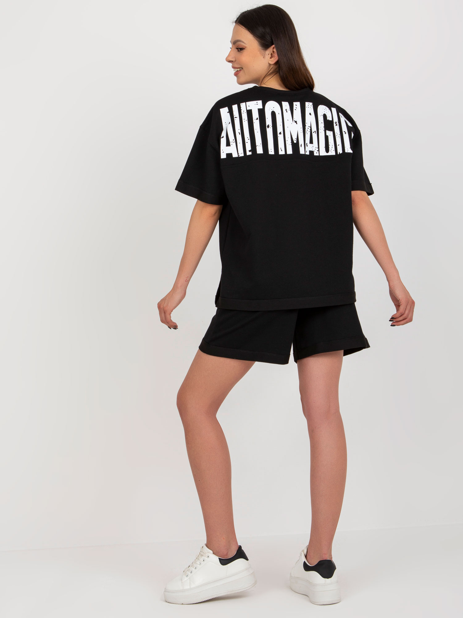Hurt Black summer set with oversized blouse.