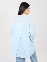 Jasnoniebieska bawełniana koszula z kieszenią