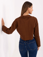 Jasnobrązowa jenasowa kurtka z kołnierzykiem RUE PARIS