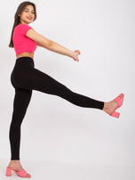 Czarne legginsy z gumką w pasie Albina RUE PARIS