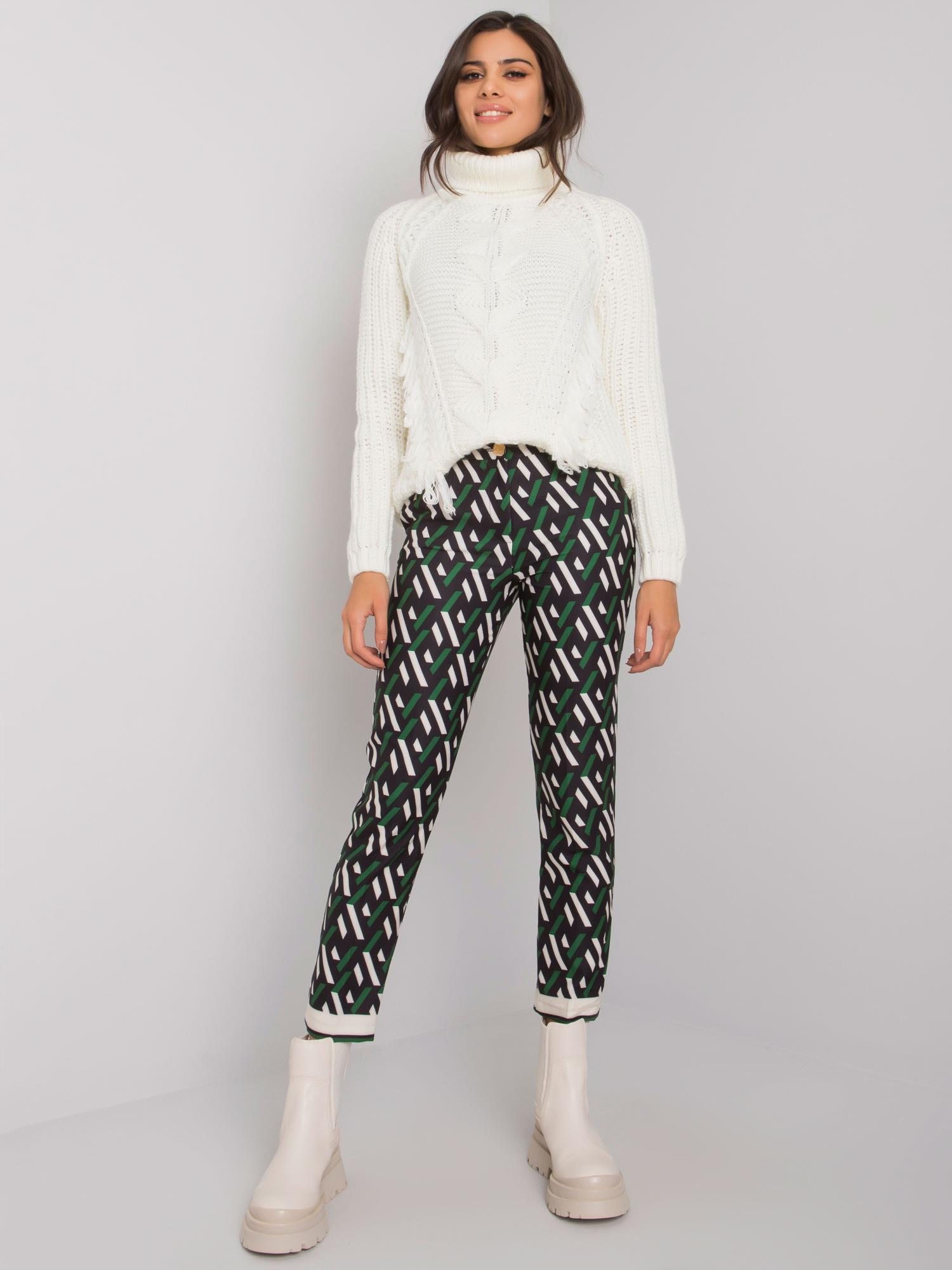 Black and Green Dorchester Patterned Trousers